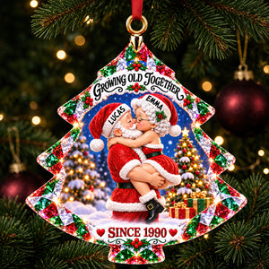 Naughty Old Santa Couples Acrylic Ornament - Personalized Christmas Gifts For Couples 09tydt091026-Homacus