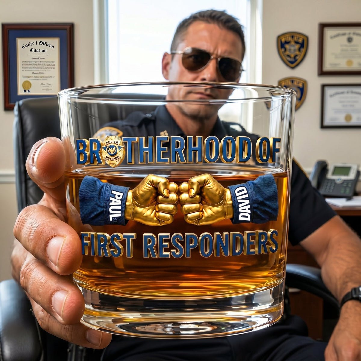 Ultimate Police Officers Brothers Drinking Glass - Personalized Gifts For Brothers 02hulu060626-Homacus