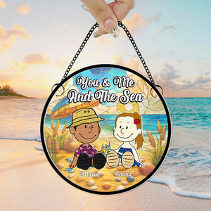 Personalized Gifts For Couple Suncatcher Ornament You Me And The Sea 03XQMH100125PA-Homacus