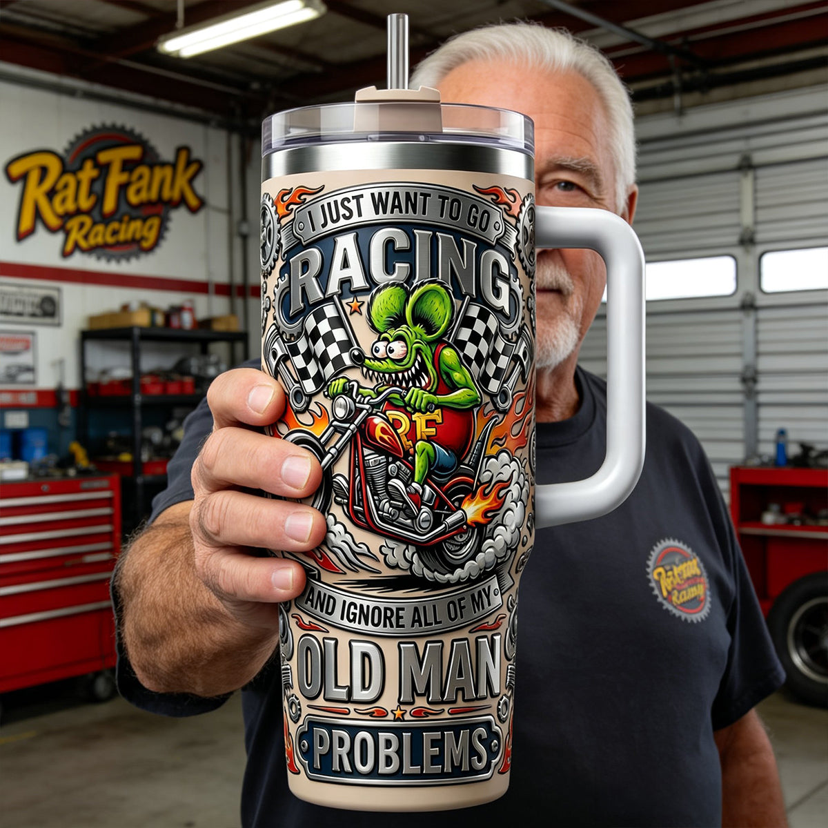 Racing Old Man Tumbler - Personalized Gifts For Racing Lovers 02patn120326-Homacus