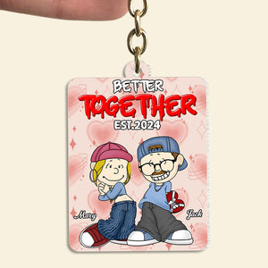 Personalized Gifts For Couple Keychain 02totn271224hg Better Together-Homacus