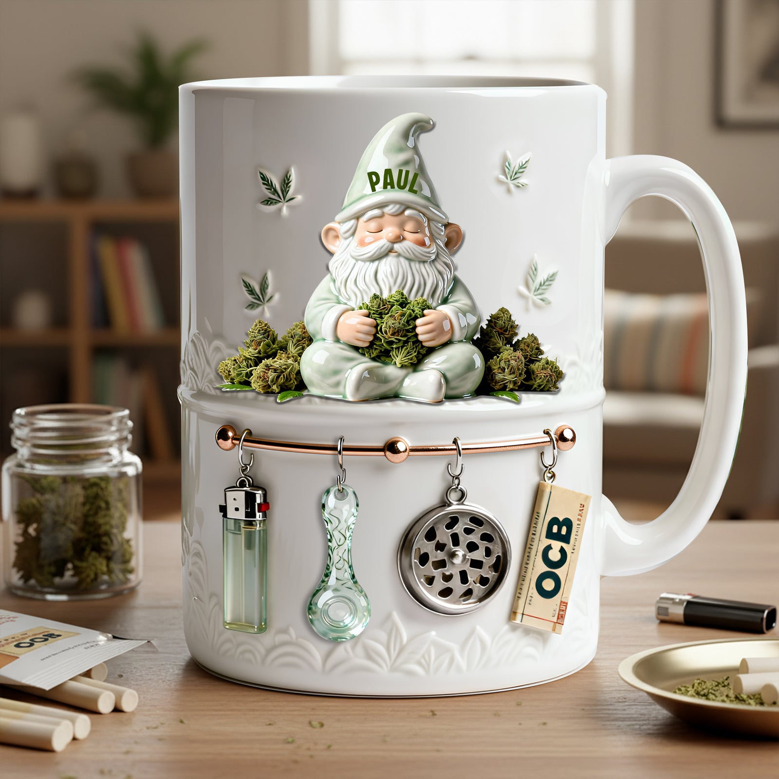 Chilling Time Gnome Coffee Mug - Personalized Gift For Stoners 06TOLU201225-Homacus