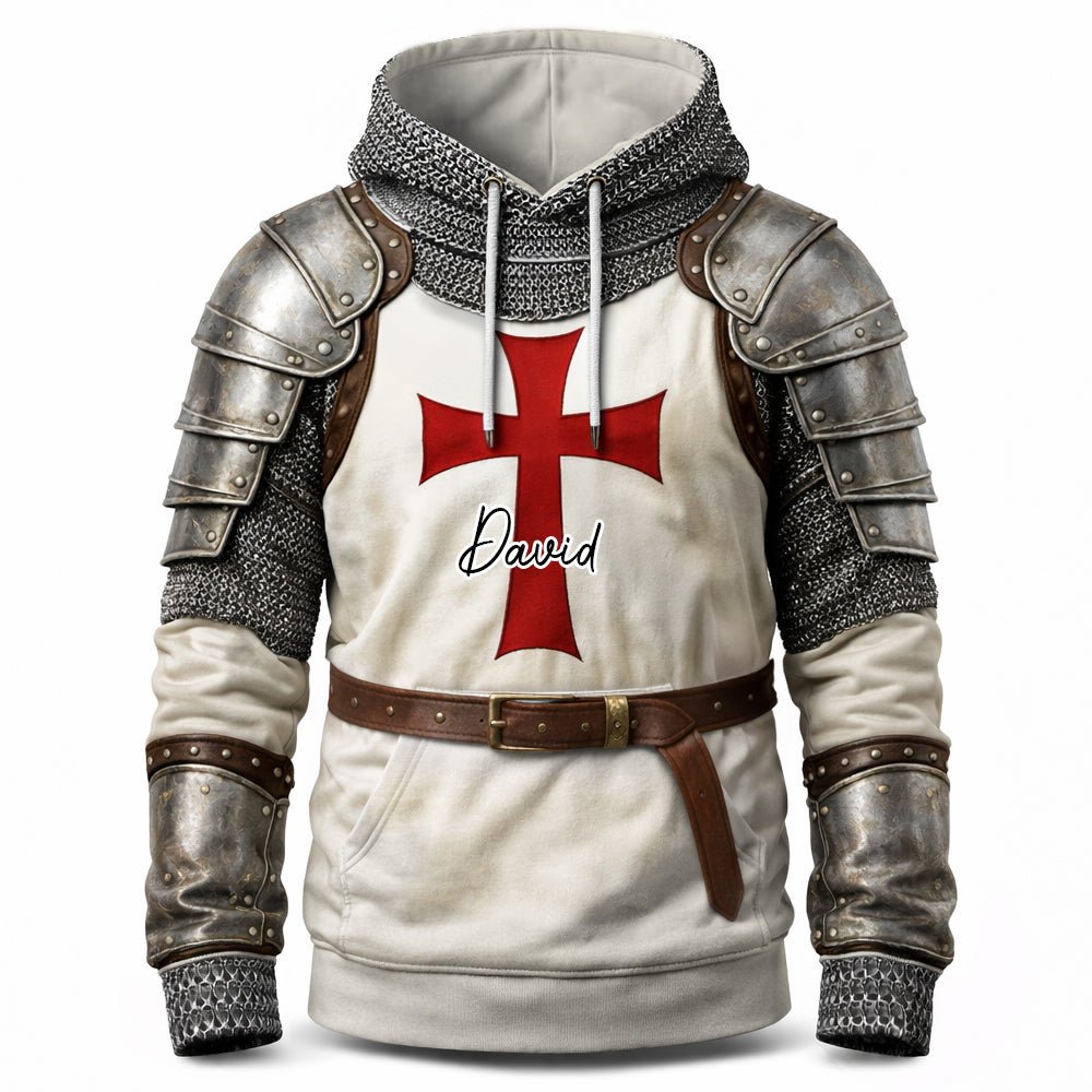 Knights Templar & Jesus 3D Hoodie - Personalized Gifts For Christians Warrior 01hutn271225-Homacus