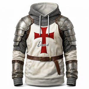 Knights Templar & Jesus 3D Hoodie - Personalized Gifts For Christians Warrior 01hutn271225-Homacus
