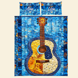 Personalized Gift For Guitar Lover Quilt Bedding Set Special Line 02HUMH051124-Homacus