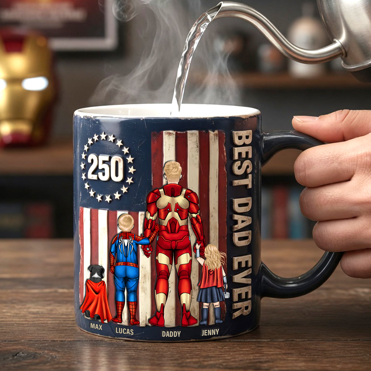 USA 250th Anniversary Best Dad Ever Magic Coffee Mug - Personalized Gifts For Dad 03natn300426-Homacus