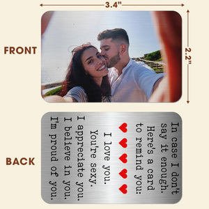 Custom Photo Gifts For Couple Aluminum Wallet Card 02TOMH161224-Homacus