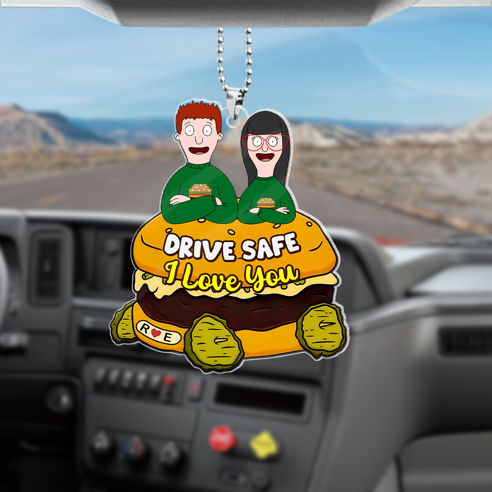 Funny Burger Couple Ornament - Personalized Christmas Car Ornament 05tgpu080125hg-Homacus