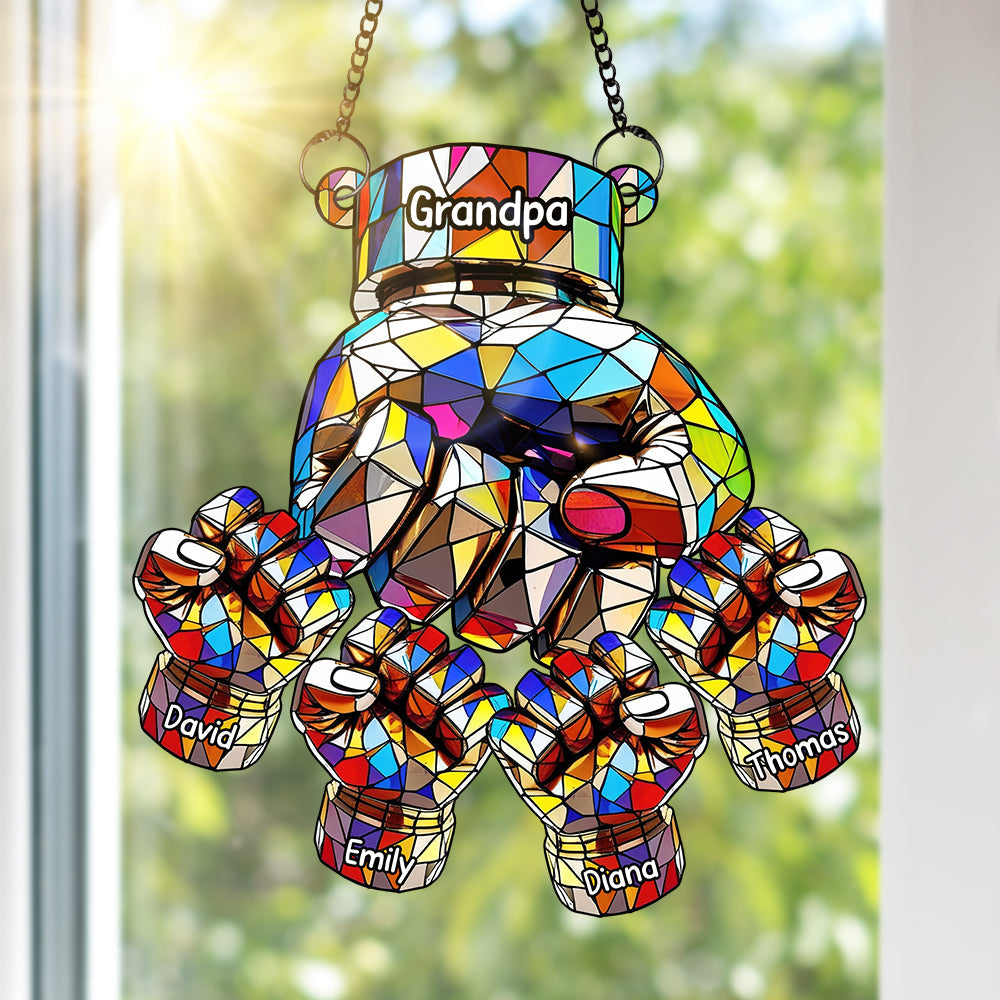 Fist Bump Suncatcher Ornament - Personalized Gifts For Grandpa 06tgqn110825-Homacus