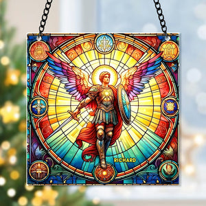 Personalized Gifts For Christmas Suncatcher Ornament 61ACQN240824 Angel Heaven-Homacus