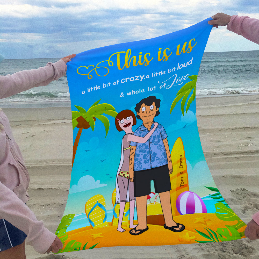 Personalized Gifts For Couple Beach Towel This Is Us 02XQDT240125HG-Homacus
