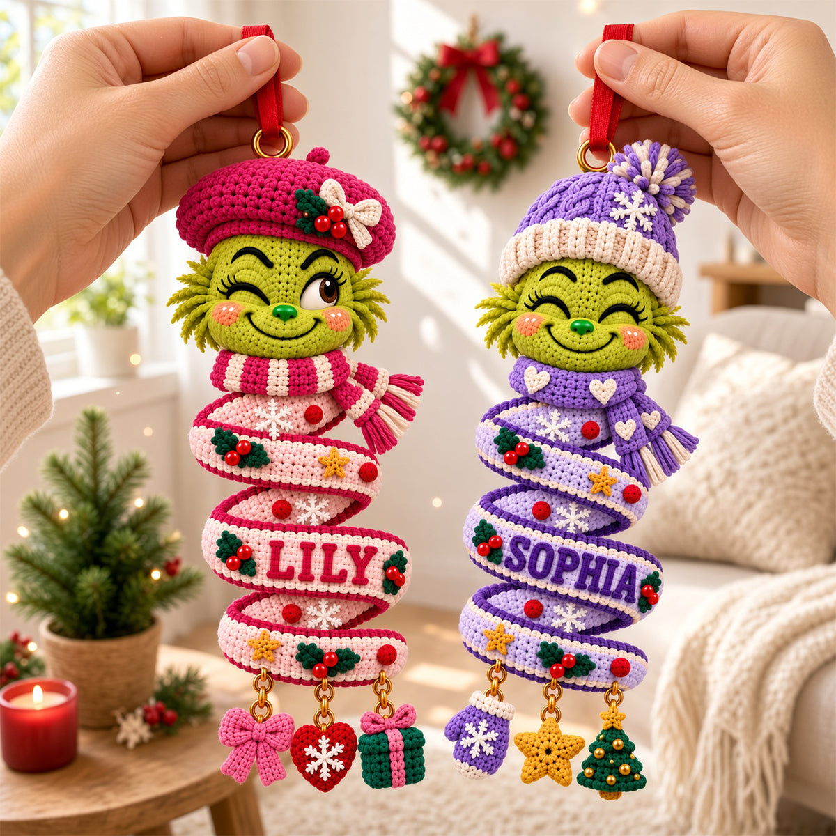 Crochet Christmas Ornament With Name - Personalized Gifts For Christmas 02tytn091026-Homacus
