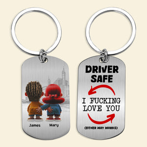 Personalized Gifts For Couple Keychain Funny Couple 03OHDT301224-Homacus