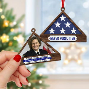 Personalized Christmas Memorial Ornament For Hero, Folded Flag 01qhqn241024-Homacus