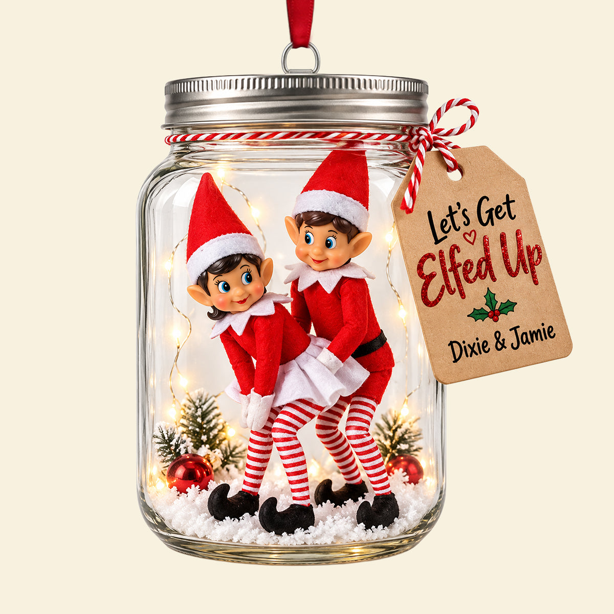 Cheeky Couple Christmas Ornament - Personalized Gifts For Couple 07huta211026