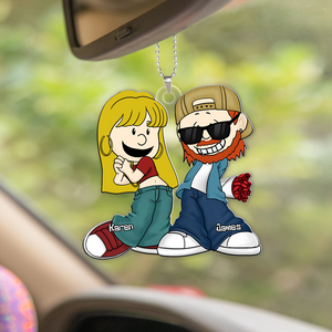 Personalized Gifts For Couple Car Ornament, Gangsta Love 04qhpu030125hg-Homacus