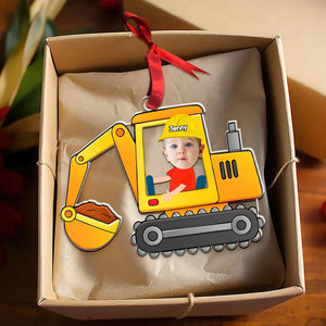 Custom Photo Gifts For Kids Acrylic Ornament, Construction Truck Lovers 01xqmh181124-Homacus