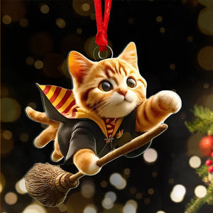 Gifts For Cat Lovers Christmas Wizard Cat Ornament 01acdt031024-Homacus