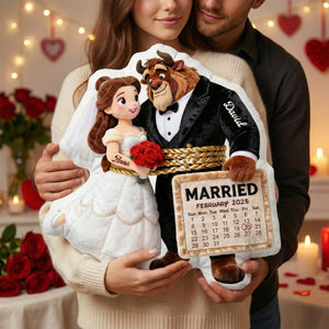 Married Couple Shaped Pillow - Personalized Anniversary Gifts For Couples 02NALU091225-Homacus