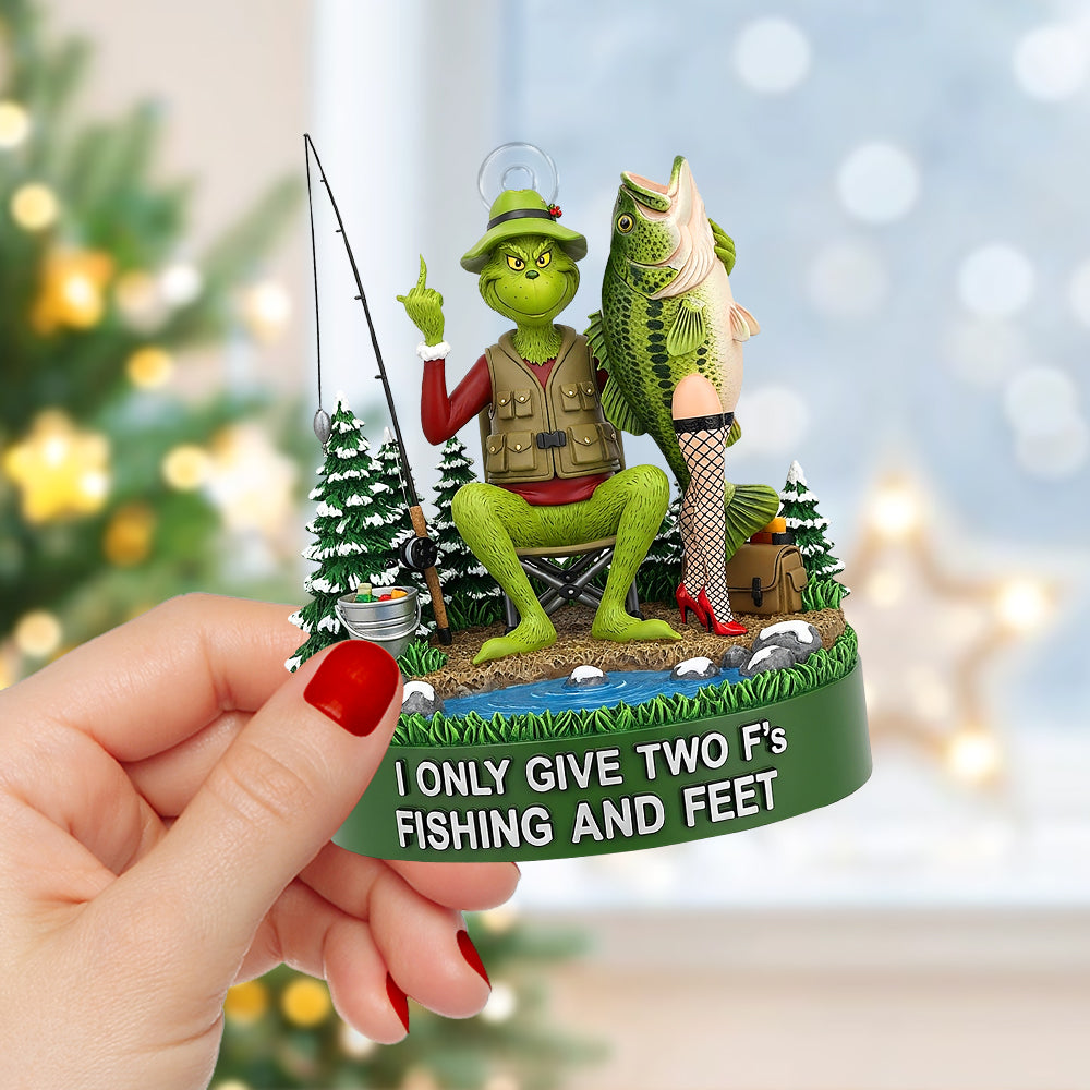 Fishing & Feet Christmas Ornament, Personalized Gifts For Fishing Lover 03qhqn290825-Homacus