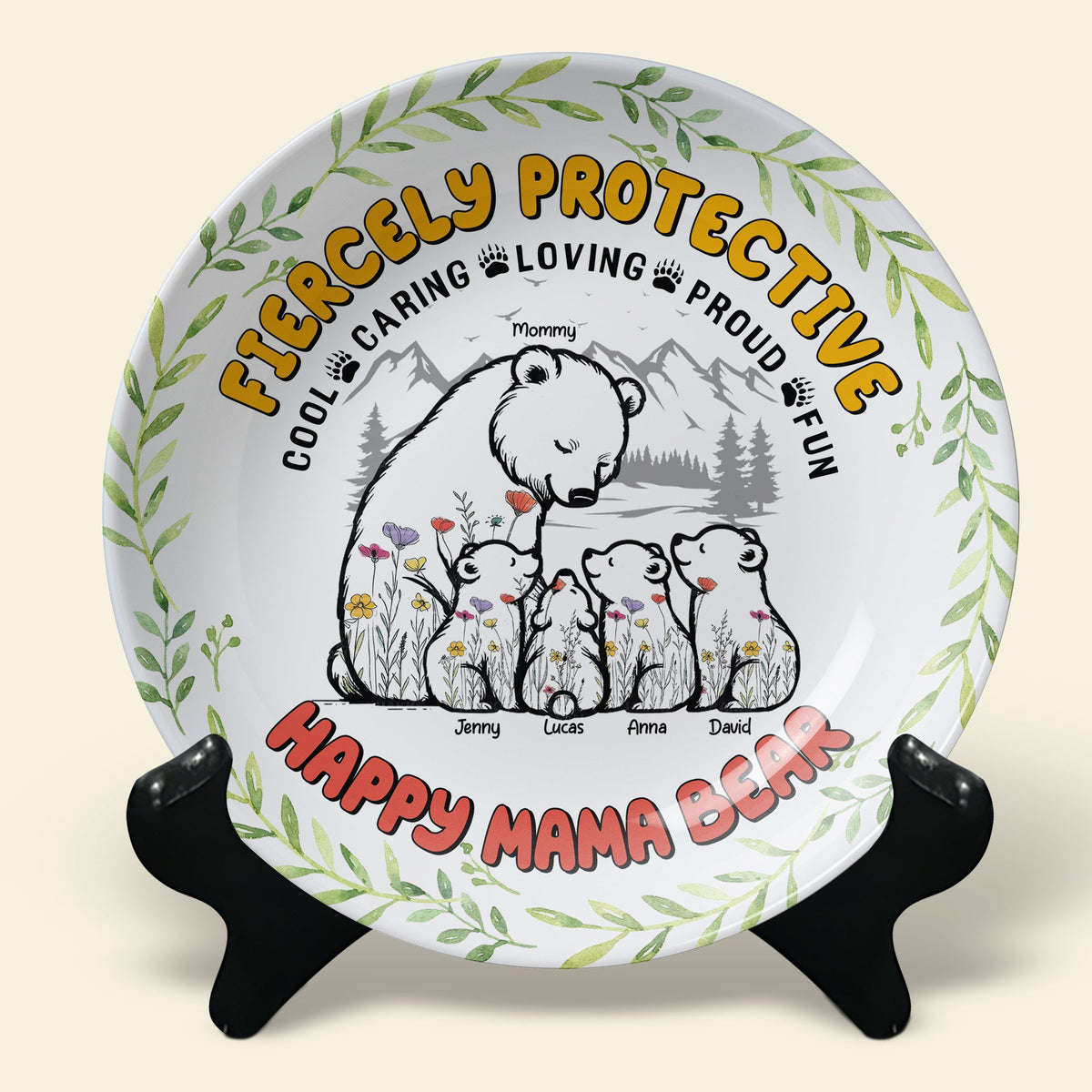 Personalized Gifts For Mom Ceramic Round Plate 01xqtn260325-Homacus