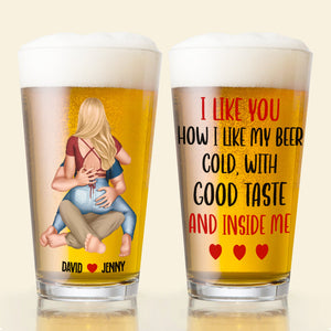 Personalized Gifts For Couple Beer Glass 03natn220724hh Sexy Couple-Homacus