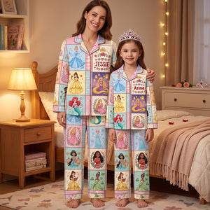 Childhood Princess Button Up Pajama Set - Personalized Gift For Kid 05NATN270826