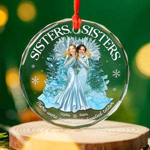 Custom Photo Gifts For Sisters, Christmas Crystal Ornament 06XQQN121024-Homacus