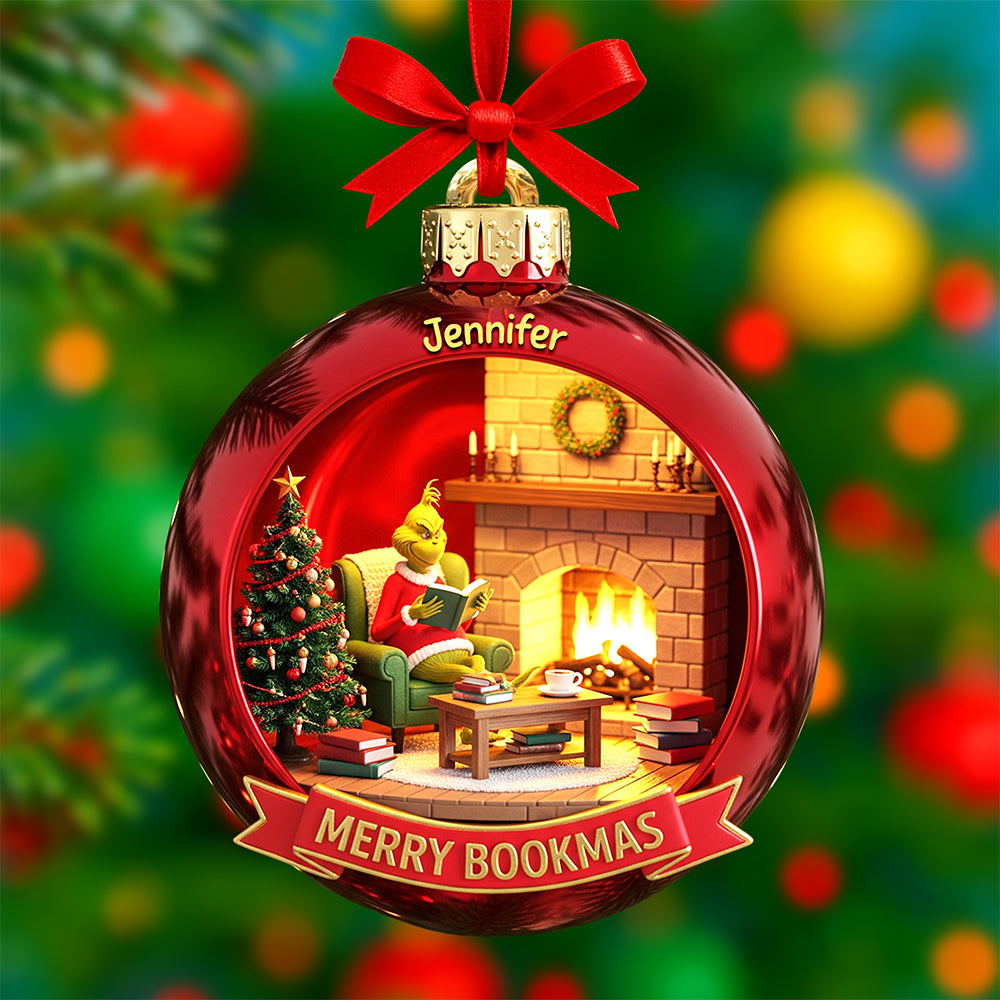 Merry Bookmas Christmas Ornament - Personalized Gifts For Book Lovers 04pgqn190825-Homacus