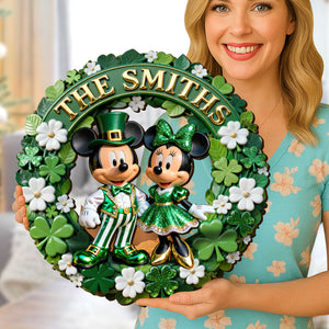 St Patrick's Day Couple 1 Layer Wood Sign - Personalized Gifts For Family Wood Sign 02PGQN050226-Homacus