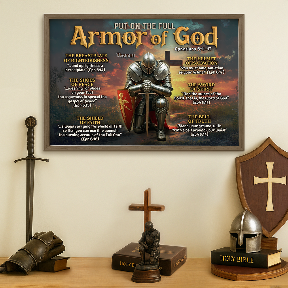 Kneeling Knight Canvas Print - Gifts For Christians 07hupu110625-Homacus