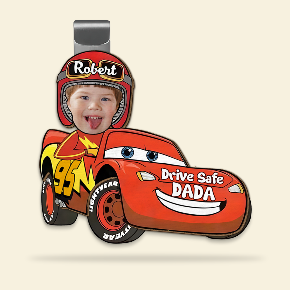 Drive Safe Daddy Car Visor Clip Personalized Gifts For Dad 06ACPU280525-Homacus