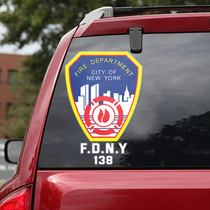 Custom Fire Department Badge Gifts For Firefighter Car Decal 05qhqn300724-Homacus