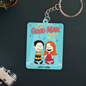 Personalized Gifts For Couple Keychain, Cute Cartoon Couple Hand In Hand 03qhpu090724hh-Homacus