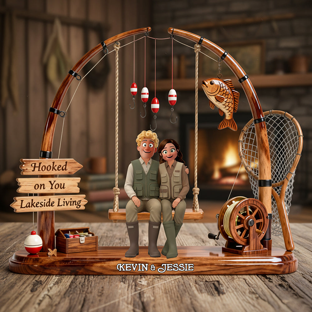 Fishing Couple Acrylic Plaque - Personalized Gifts For Couples 01ohta220126-Homacus
