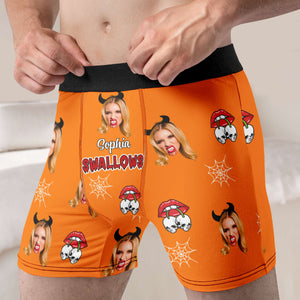 Personalized Gifts For Couple Boxer Briefs Halloween Custom Face Photo 01XQMH160824-Homacus