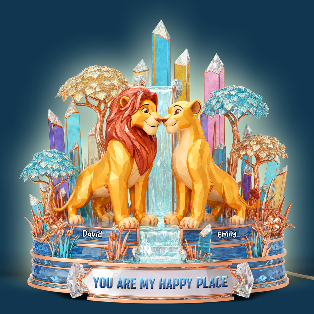 Romantic Couple Acrylic Light Box - Personalized Gifts For Couple 05naqn011225-Homacus