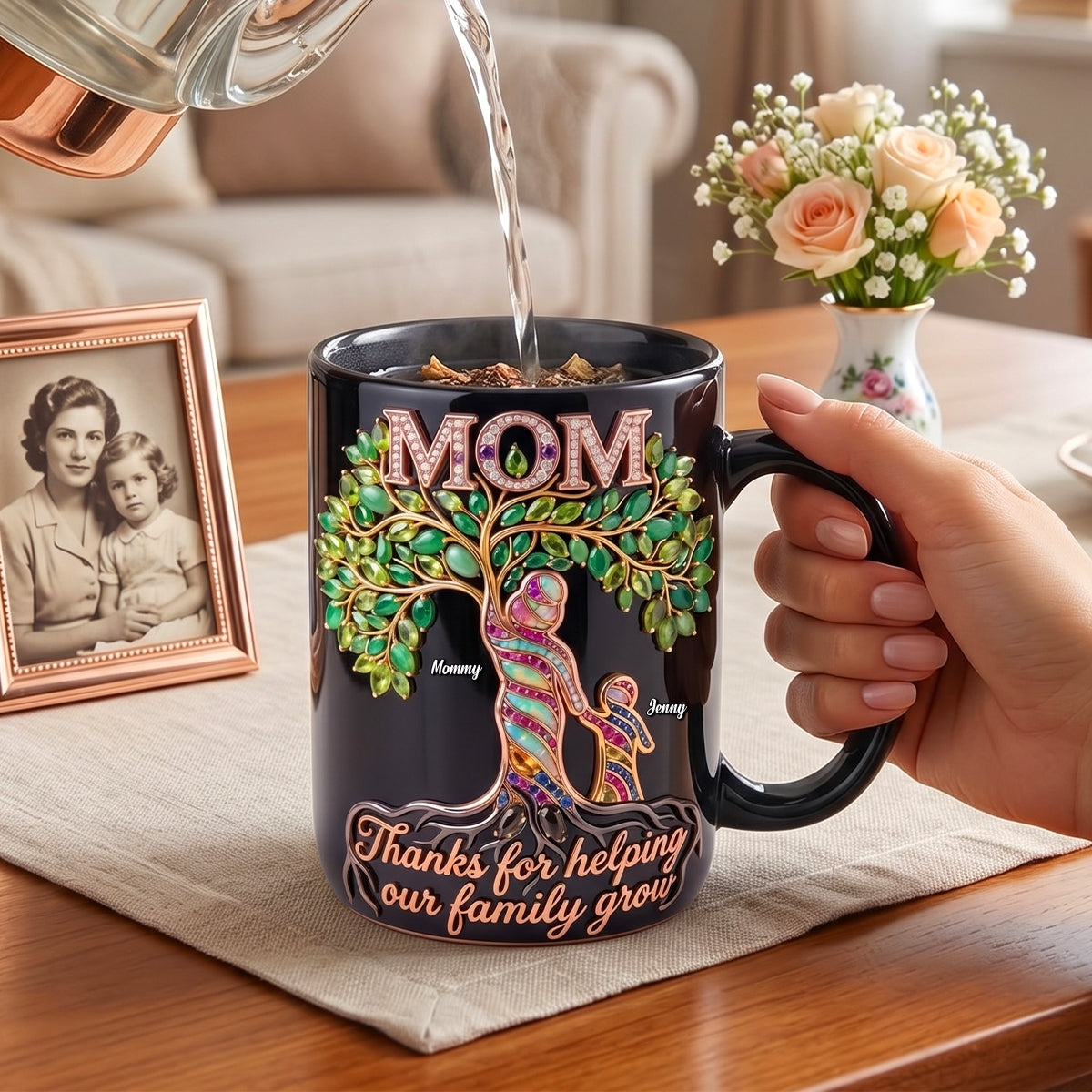 Mom Family Tree Magic Coffee Mug - Personalized Gifts For Mom 04HUTN150426-Homacus