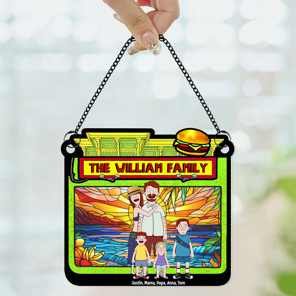 Personalized Gifts For Family Suncatcher Ornament Happy Family 01ACDT100225HG-Homacus