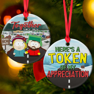 Personalized Gifts For Couple Christmas Ornament 01totn021124hg Here's A Token Of My Appreciation-Homacus