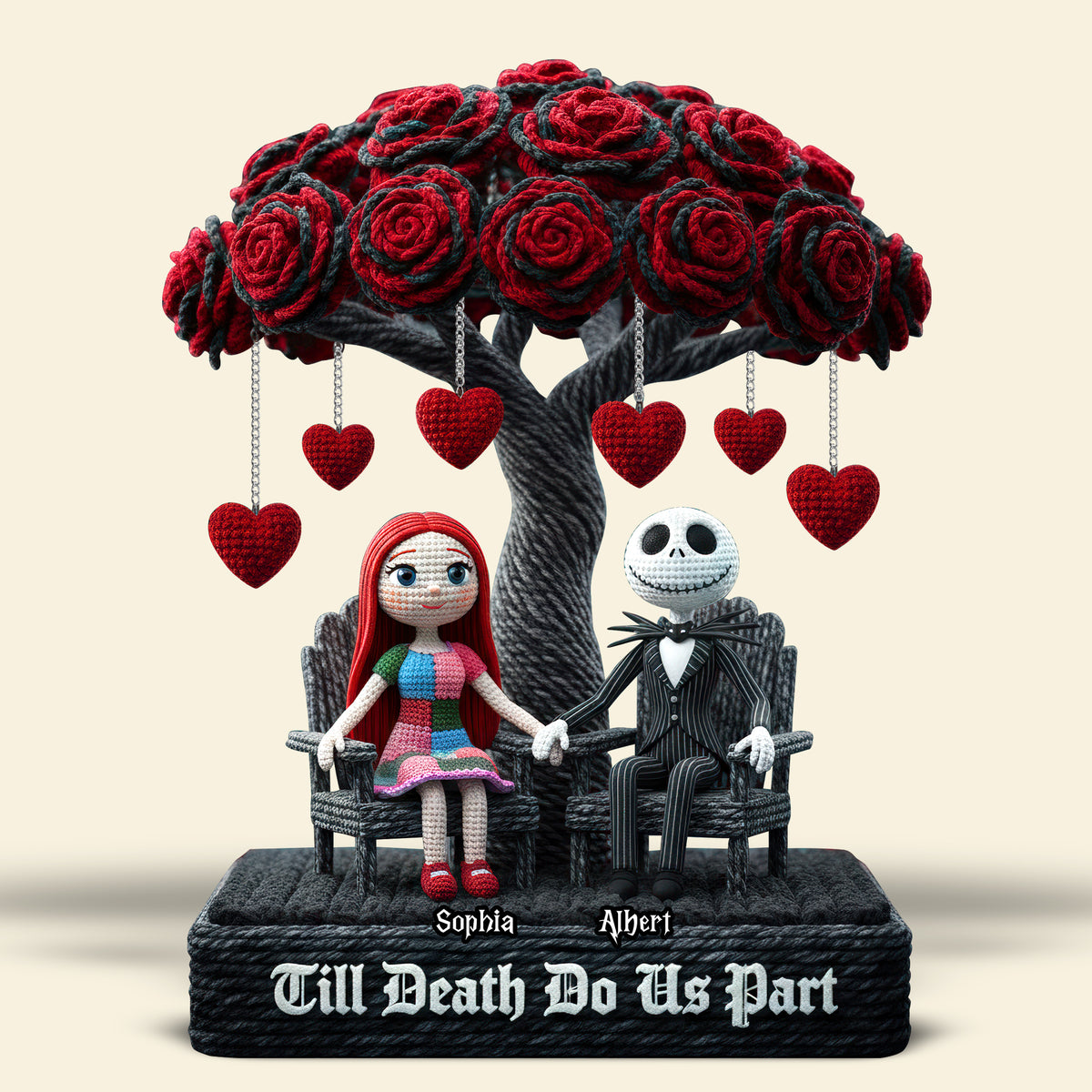 Skeleton Couple Plaque - Personalized Gifts For Couple 07toqn181225-Homacus