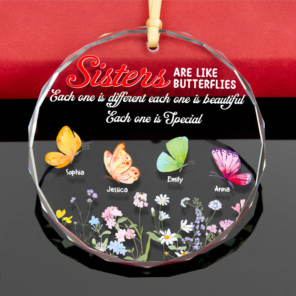 Personalized Gifts For Sisters Christmas Ornament Butterflies Wild Flower 02xqtn261124-Homacus