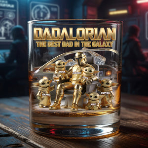 Legendary Space Dad Round Glass - Personalized Gifts For Dads 01PGLU300426-Homacus