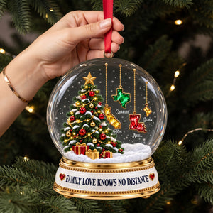 Family Love Knows No Distance Christmas Ornament - Personalized Gifts For Family 04tylu250926