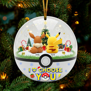 Cartoon Couple Christmas Ornament - Personalized Gifts For Couple 02ohqn090825-Homacus
