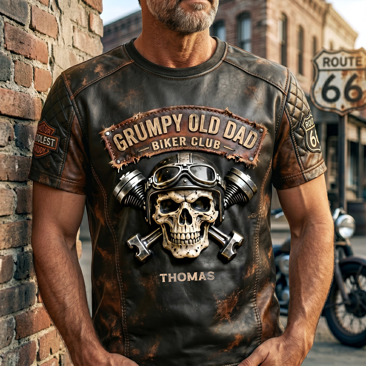 Grumpy Old Dad Motorcycle Personalized Father's Day Gift for Riders 01NALU010626