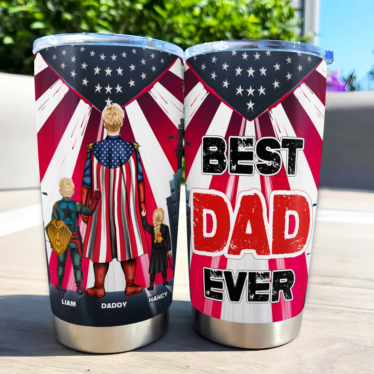 Personalized Gifts For Dad Tumbler Best Dad Ever 02topu140425hg-Homacus