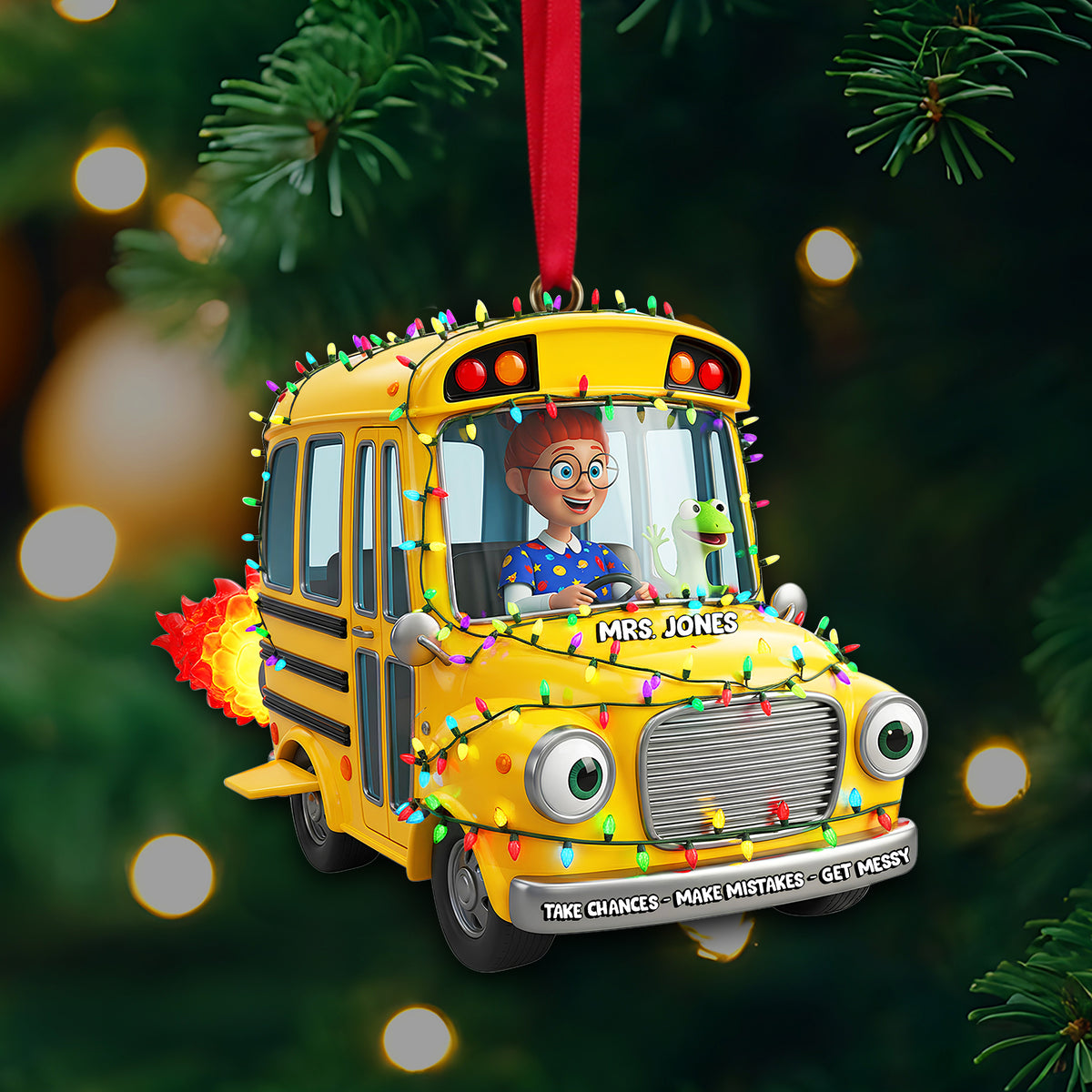 Adventure Bus Custom Photo Ornament - Personalized Christmas Gifts For Teachers 06NALU160925-Homacus