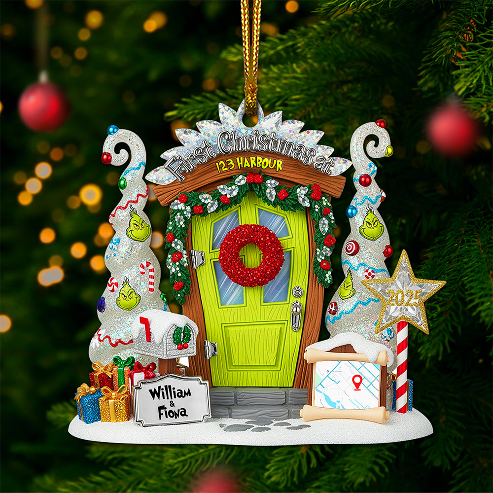 First Christmas At New Address Ornament - Personalized Christmas Gifts For Couple 07TGLU160825-Homacus