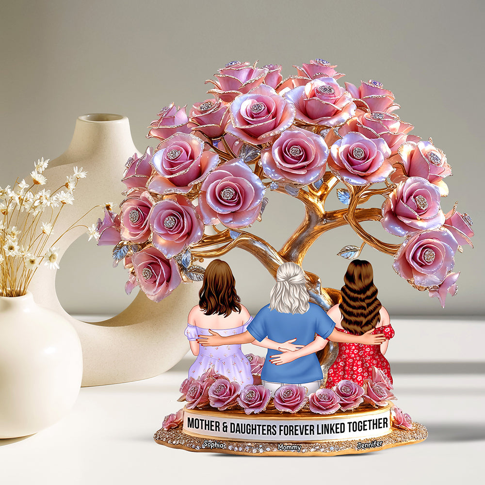 Personalized Gifts For Mom Plaque Mother Daughters Forever Linked Together 06tgqn220425tm-Homacus